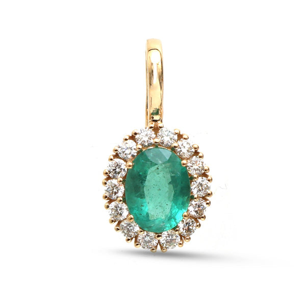 Emerald Diamond Pendant