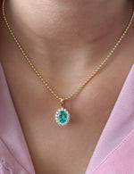 Emerald Diamond Pendant