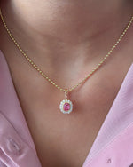 Spinel Diamond Pendant