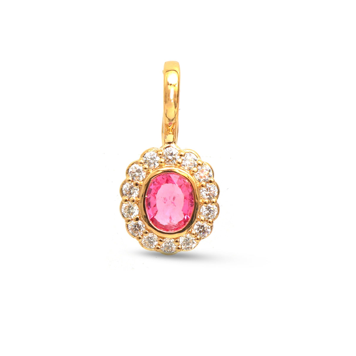 Spinel Diamond Pendant