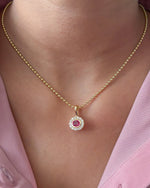 Spinel Diamond Pendant