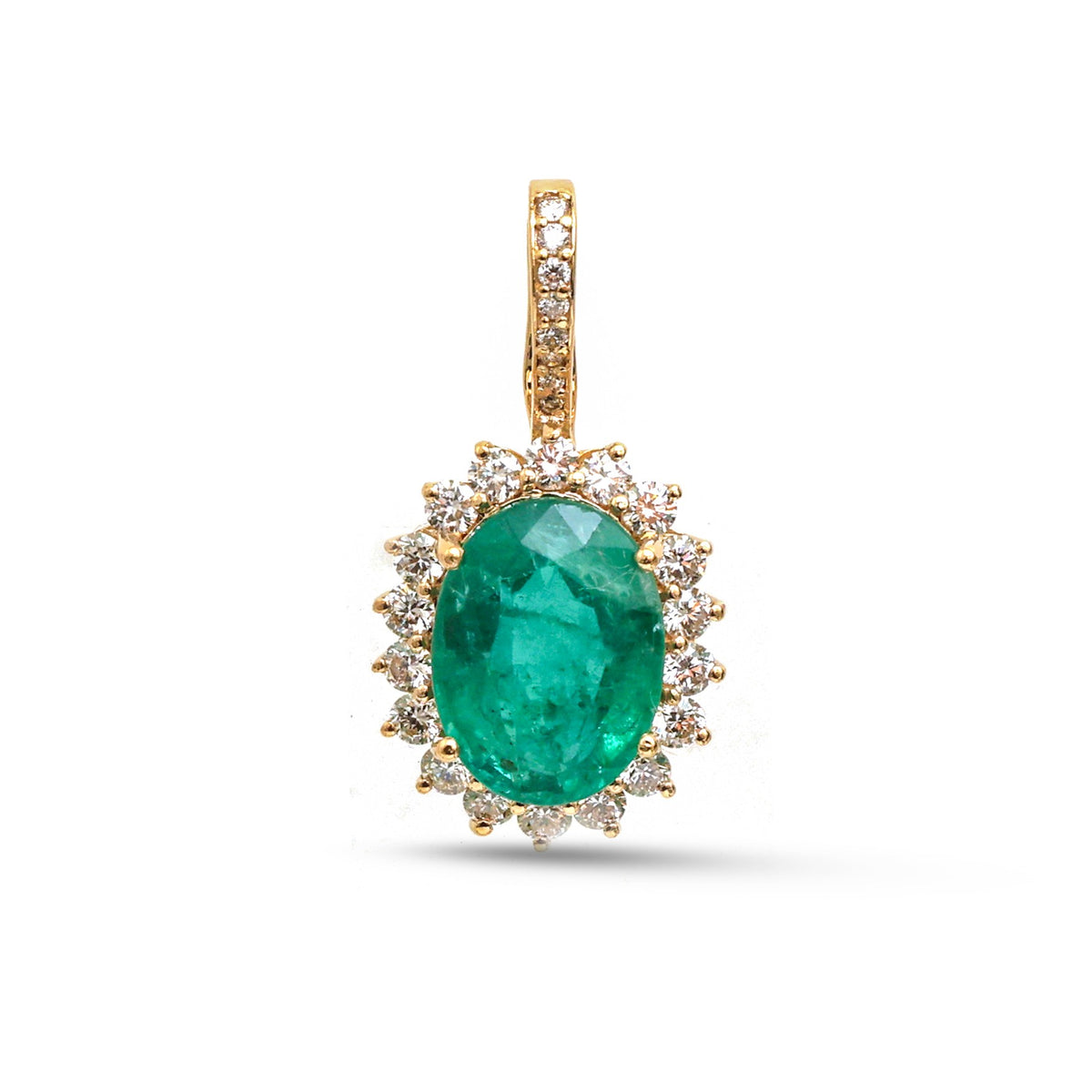 Emerald Diamond Pendant