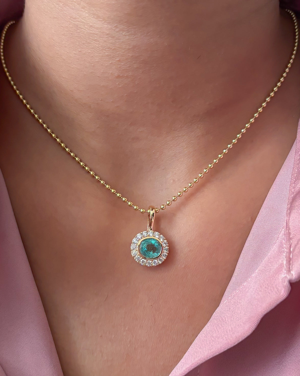 Emerald Diamond Pendant