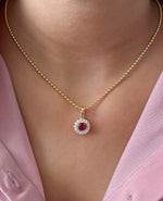 Ruby Diamond Pendant