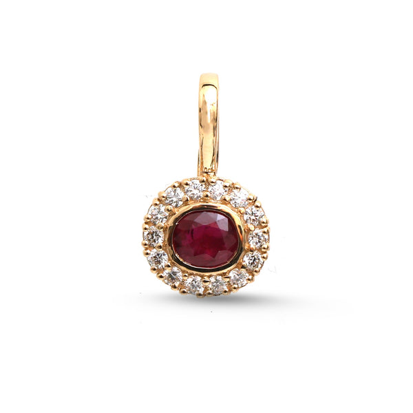 Ruby Diamond Pendant
