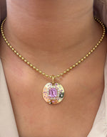 Kunzite Diamond Pink Sapphire Pendant