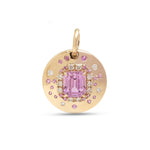 Kunzite Diamond Pink Sapphire Pendant