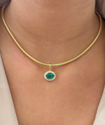 Emerald Diamond Pendant