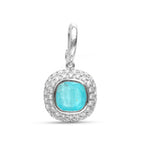 Paraiba Tourmaline Diamond Pendant