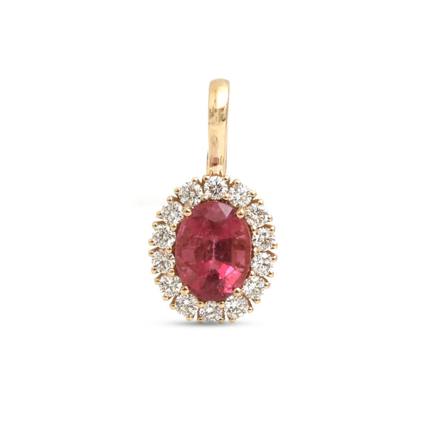 Tourmaline Mix Diamond Pendant