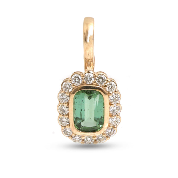Tourmaline Mix Diamond Pendant