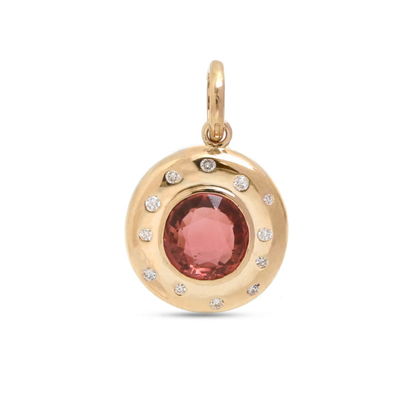 Tourmaline Mix Diamond Pendant