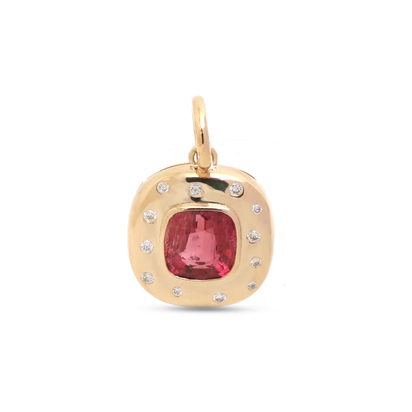 Tourmaline Mix Diamond Pendant
