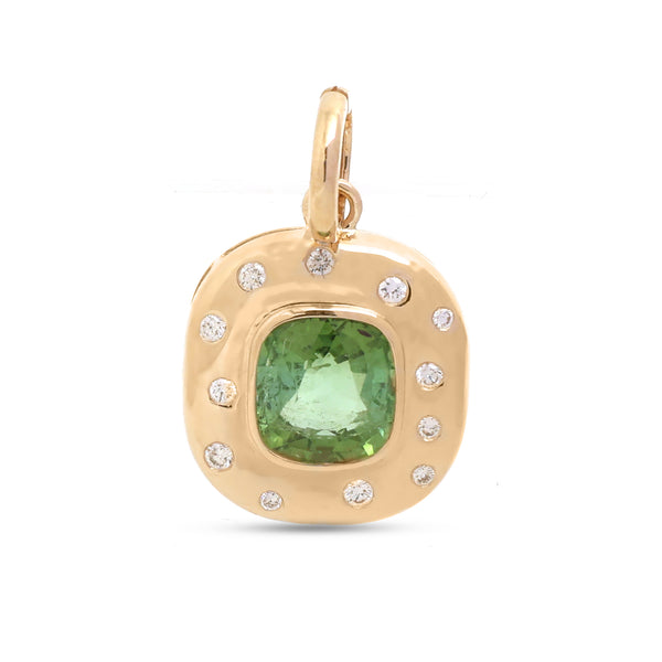 Tourmaline Mix Diamond Pendant