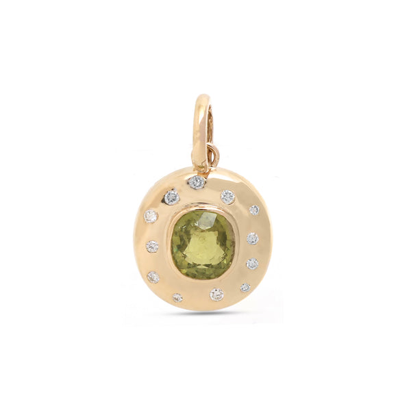 Tourmaline Mix Diamond Pendant