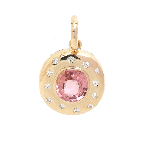Tourmaline Mix Diamond Pendant