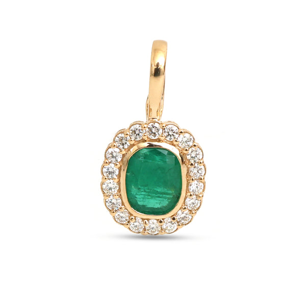 Emerald Diamond Pendant