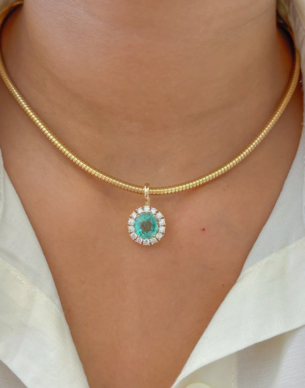 Emerald Diamond Pendant