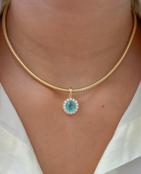 Emerald Diamond Pendant