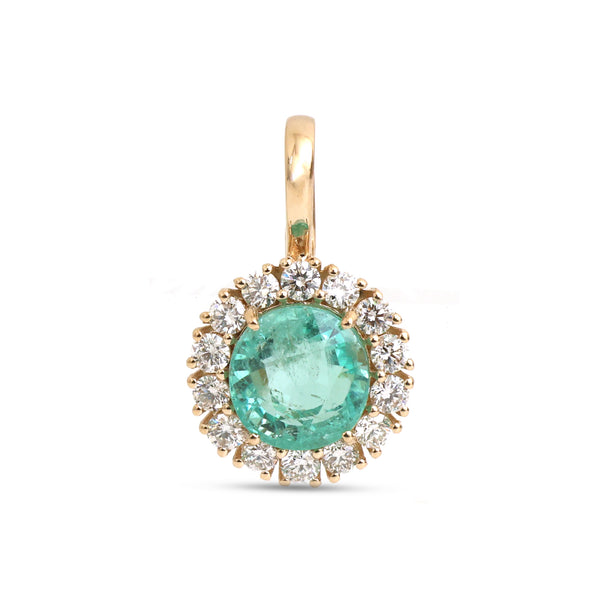 Emerald Diamond Pendant
