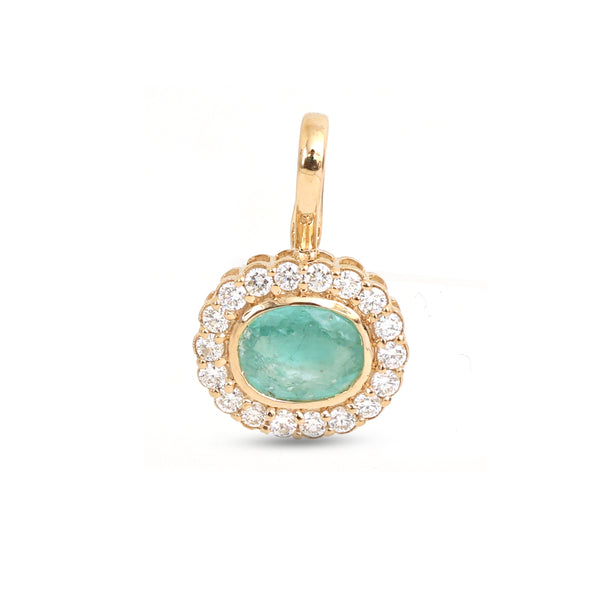 Paraiba Tourmaline Diamond Pendant