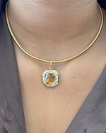Tourmaline Mix Diamond Pendant