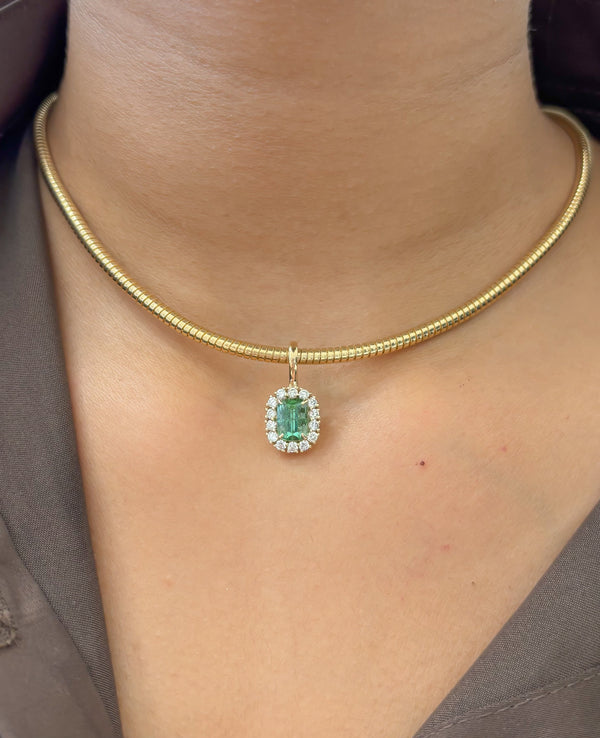 Tourmaline Mix Diamond Pendant