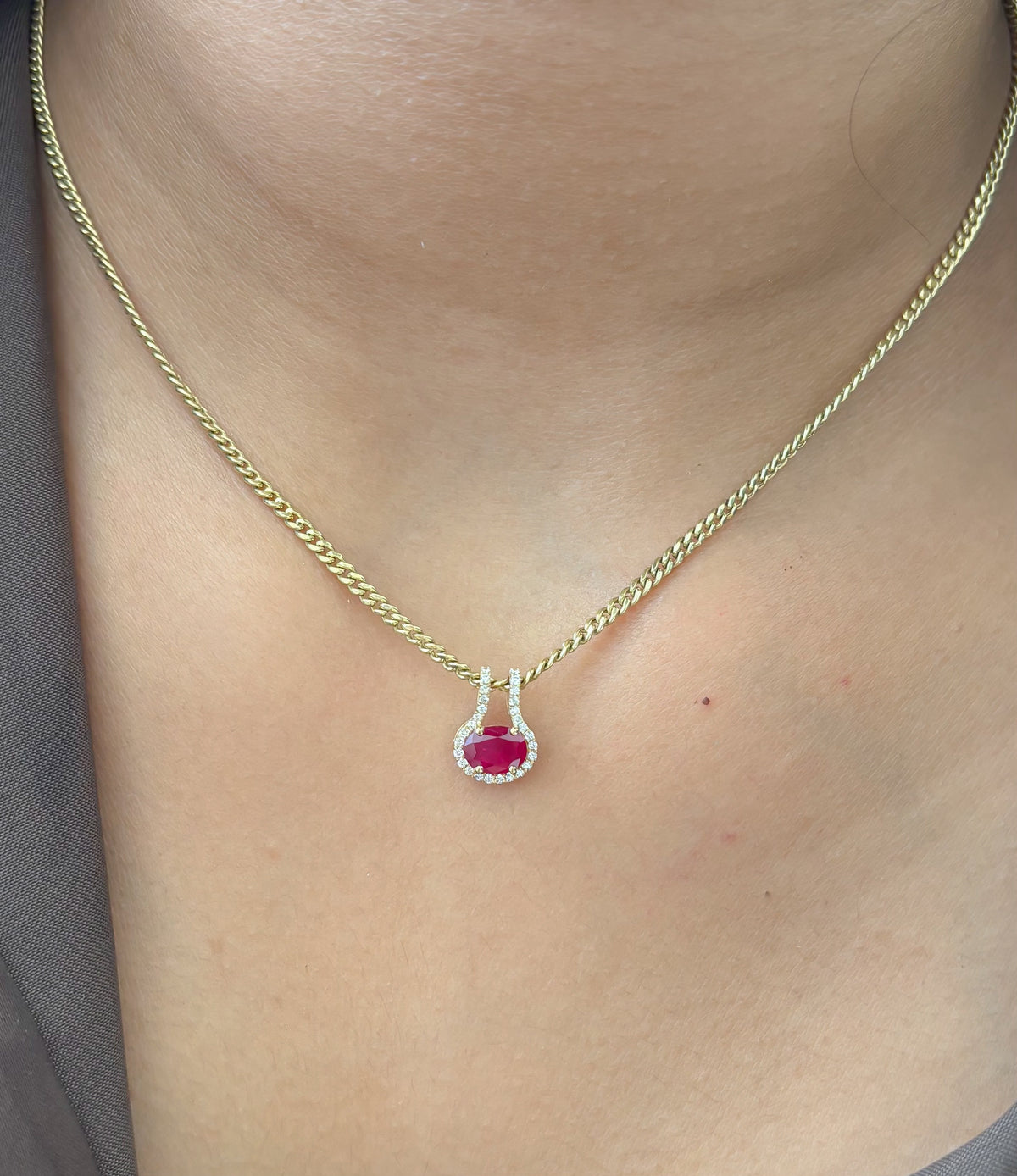 Ruby Diamond Pendant