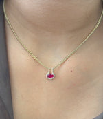 Ruby Diamond Pendant