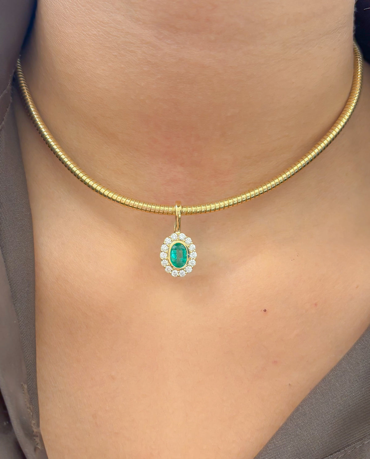 Emerald Diamond Pendant