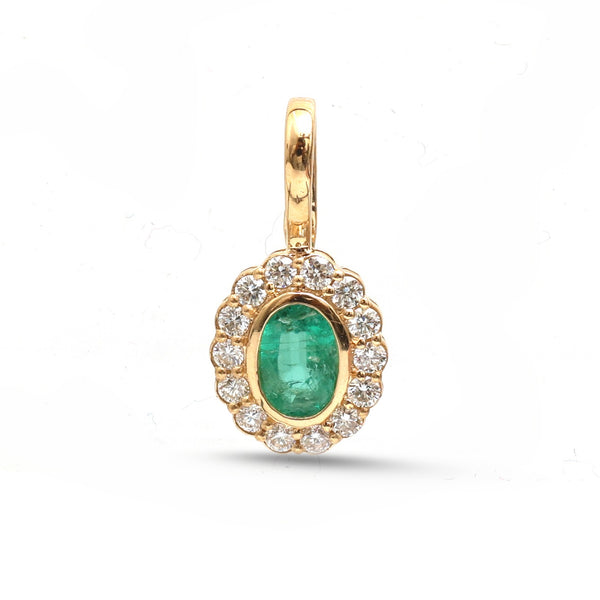 Emerald Diamond Pendant