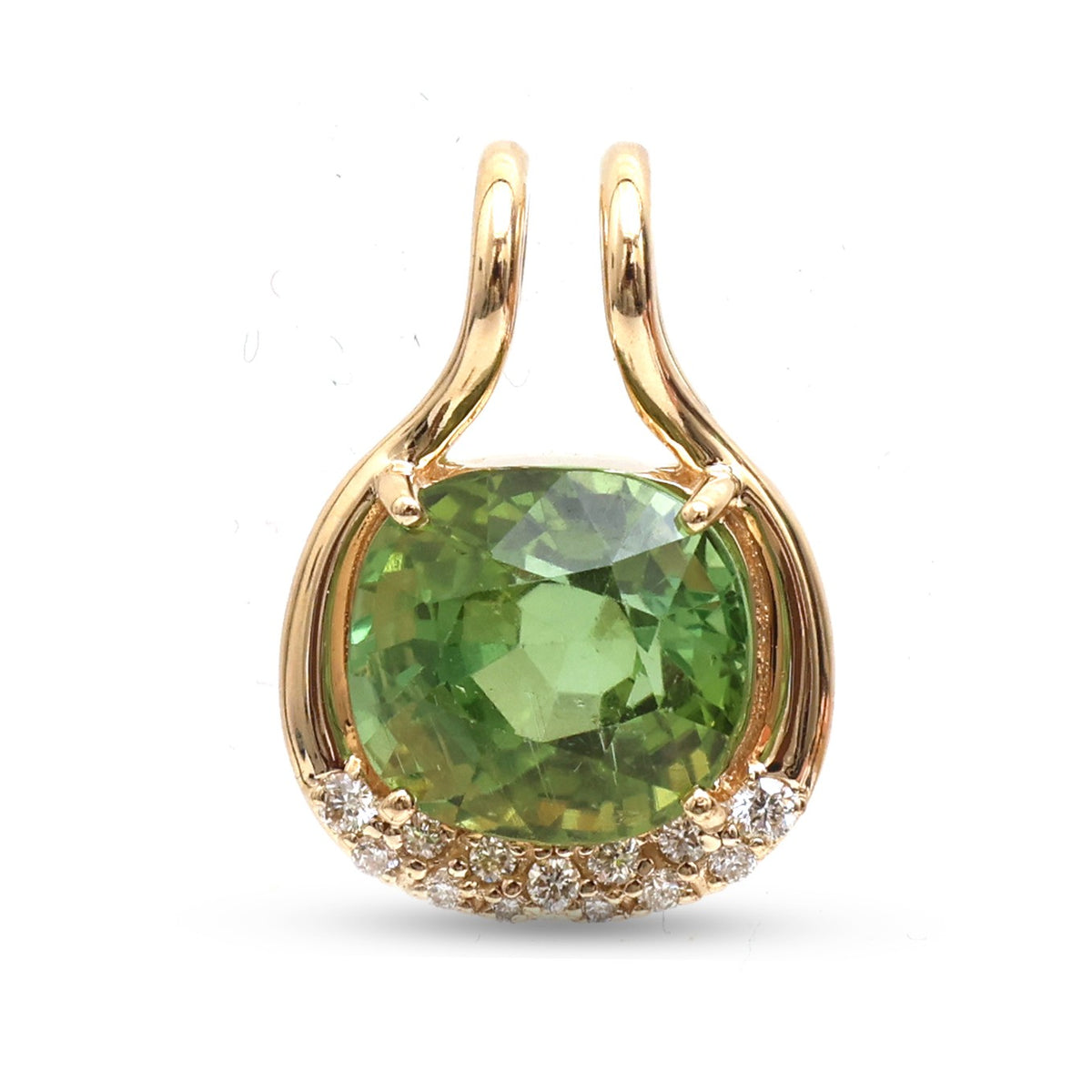 Tourmaline Mix Diamond Pendant
