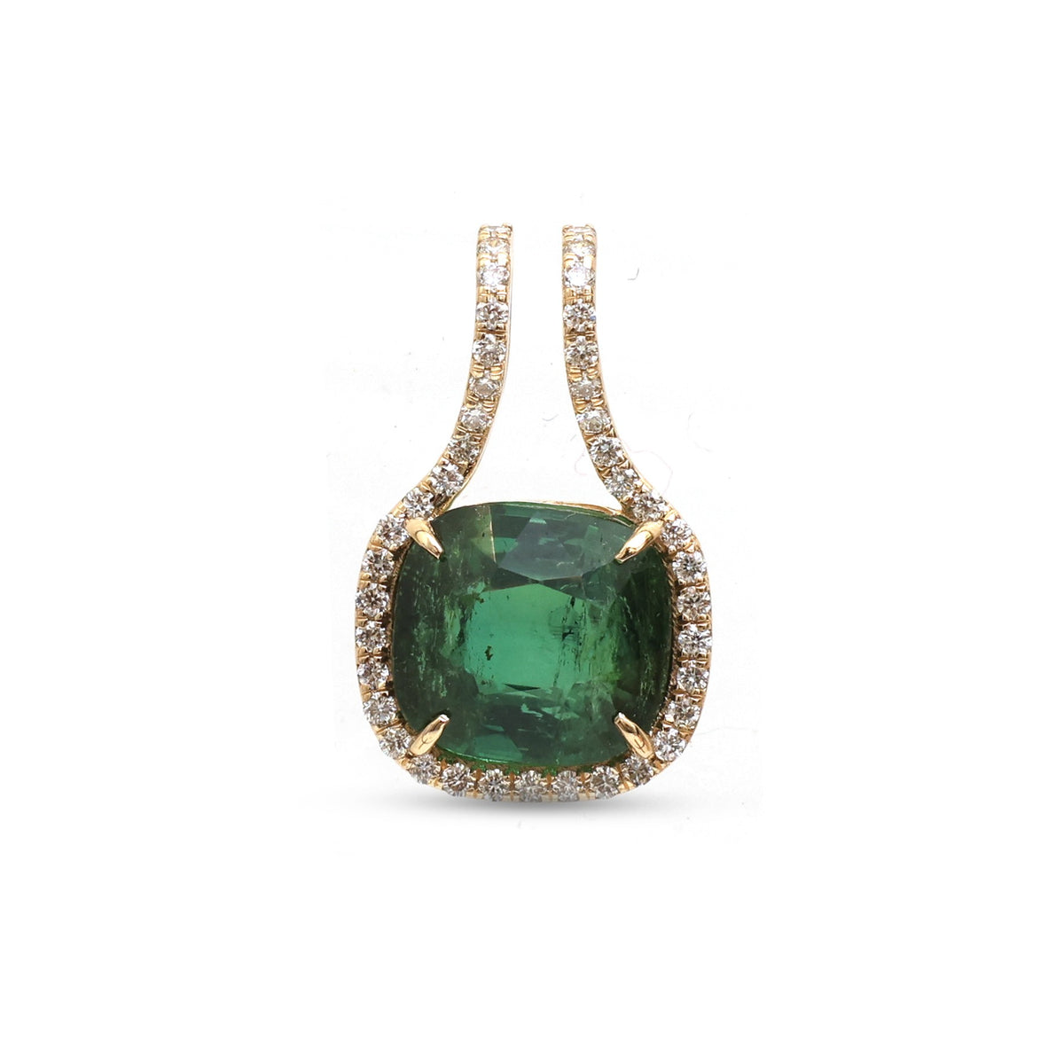 Tourmaline Mix Diamond Pendant