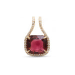 Tourmaline Mix Diamond Pendant