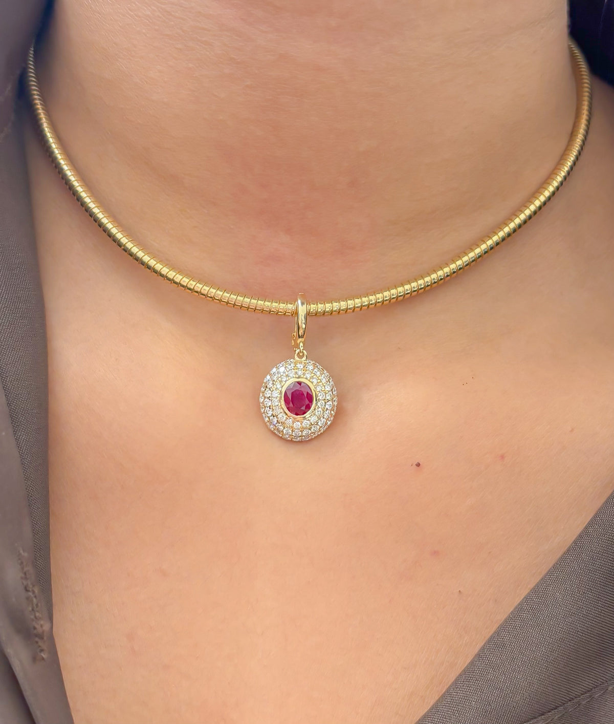 Ruby Diamond Pendant