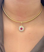 Ruby Diamond Pendant