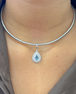 Diamond Aquamarine Pendant