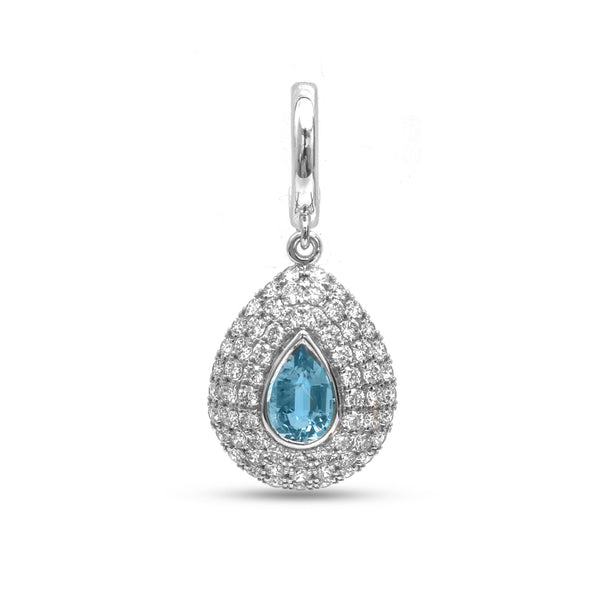 Diamond Aquamarine Pendant