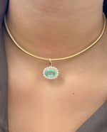 Paraiba Tourmaline Diamond Pendant