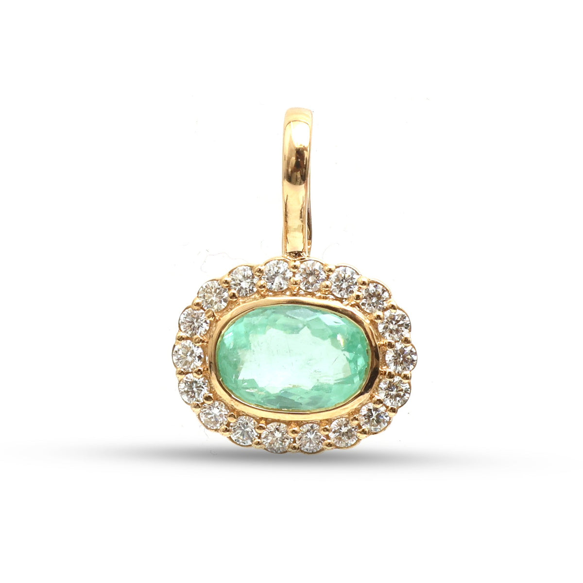 Paraiba Tourmaline Diamond Pendant