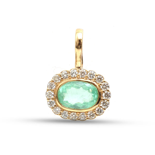 Paraiba Tourmaline Diamond Pendant