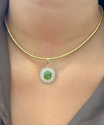 Tourmaline Mix Diamond Pendant