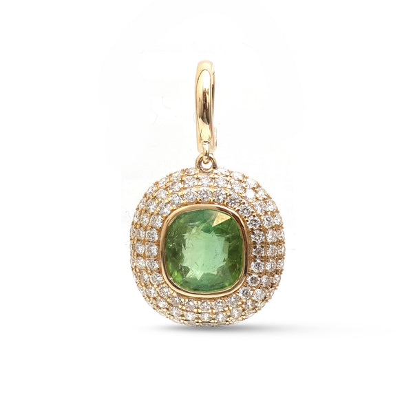 Tourmaline Mix Diamond Pendant