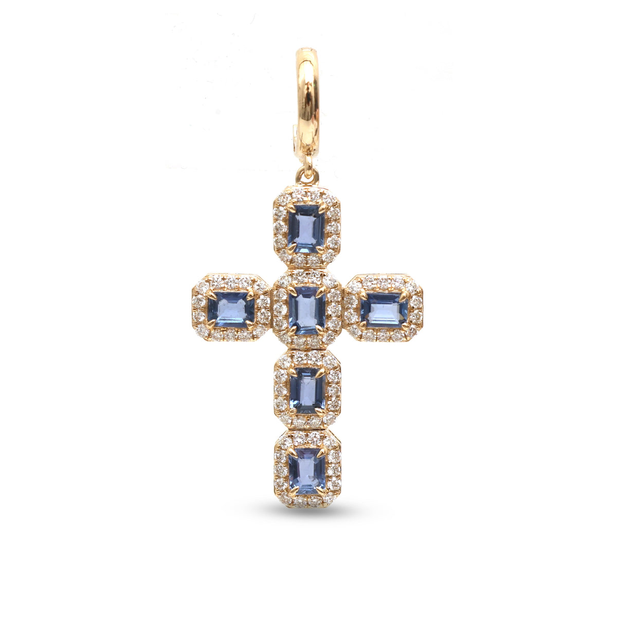 Blue Sapphire Diamond Pendant