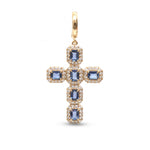 Blue Sapphire Diamond Pendant