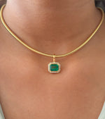 Emerald Diamond Pendant
