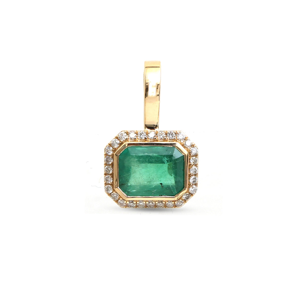 Emerald Diamond Pendant