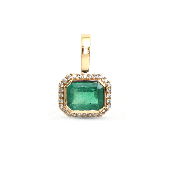 Emerald Diamond Pendant