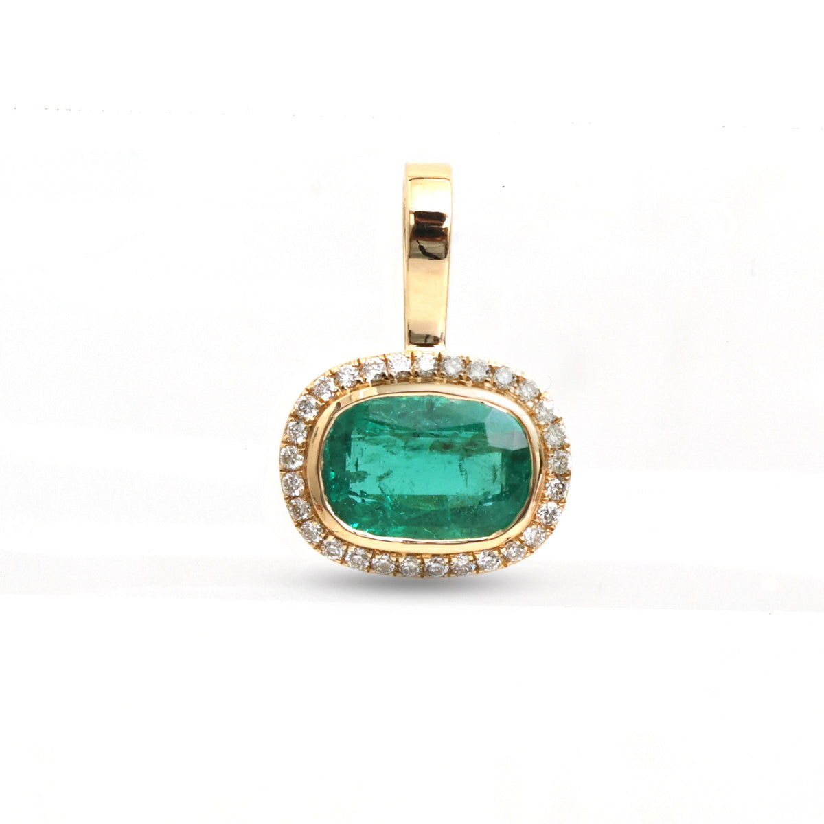 Emerald Diamond Pendant