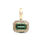 Paraiba Tourmaline Diamond Pendant